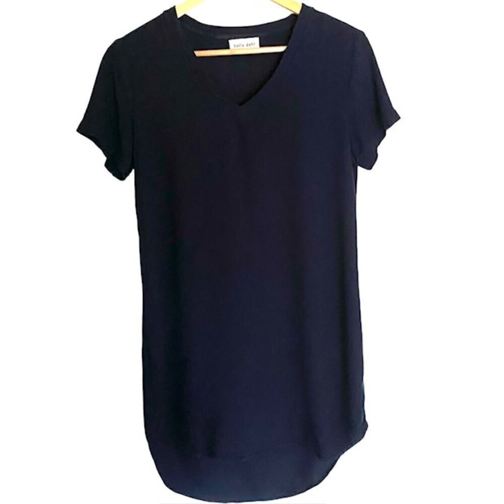 Bella Dahl Navy V-Neck Tee Dress Small